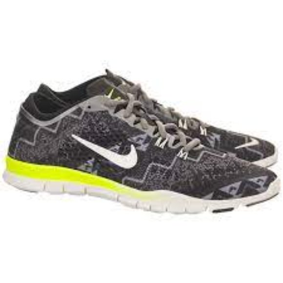 Nike Shoes - Nike Free 5.0 TR Fit 4 Black & Grey Pattern Running Shoe